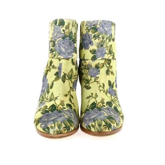 Rag & Bone Newbury bootie yellow blue floral sz 8/38 - Picture 5 of 8